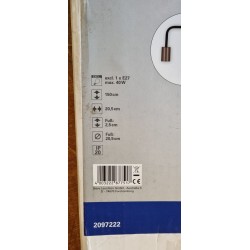 Näve Modo podna lampa sa crno-zlatnim metalnim ramom i E27 grlom visine 150 cm