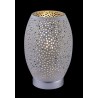 Globo Narri stona lampa 23x15 cm bela srebrna metalik E27
