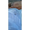Sampur beli luksuzni jastuk 40x70 cm sa šupljim mikrofiber vlaknima i prugastom žakard navlakom