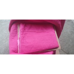 Fuksija/pink prošiveni prekrivač za krevet 220x240 cm sa dve jastučnice 65x65 cm