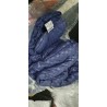 Sampur plavi reverzibilni satenski jorgan 200x200 cm sa žakard tkanjem i prošivenim kvadratnim dezenom