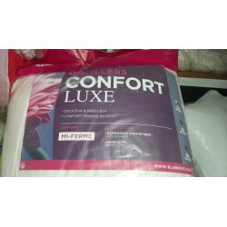 Set od 2 bela Blanrêve Confort Luxe jastuka 60x60 cm sa navlakom od perkal pamuka