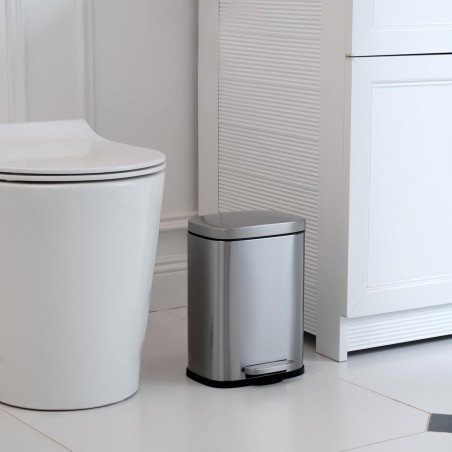 Mala metalna kanta za kupatilo 5L Amazon Basics soft-close nerđajući čelik