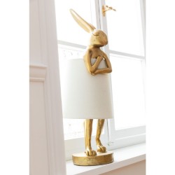 KARE Animal Rabbit Gold/bela 68 cm – polomljene noge