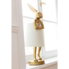 KARE Animal Rabbit Gold/bela 68 cm – polomljene noge