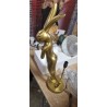 Kare Animal Rabbit zlatna stona lampa sa belim abažurom i oštećenim nogama - slike uživo_2