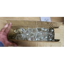 Searchlight Dorchester hromirana plafonjera sa kristalnim kapljicama, 4 E14 grla i nedostajućim kristalima