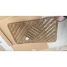 Pravougaoni Coco Natural otirač od kokosovih vlakana i metalne osnove, braon boje, dimenzija 45x75 cm