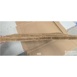 Pravougaoni Coco Natural otirač od kokosovih vlakana i metalne osnove, braon boje, dimenzija 45x75 cm
