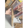 Pravougaoni Coco Natural otirač od kokosovih vlakana i metalne osnove, braon boje, dimenzija 45x75 cm
