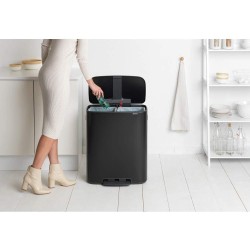 OUTLET Brabantia Bo Kanta 2x30L Mat Crna | Outlet BGD