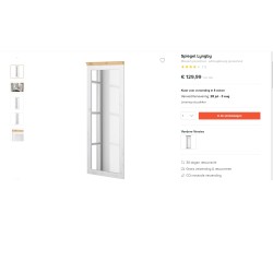 Maison Belfort Lyngby ram ogledala od borovog masiva 52x144 cm sa polomljenim ogledalom