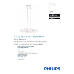 Philips Ledino Avance beli okrugli LED luster sa tri integrisana izvora svetlosti i podesivom visinom
