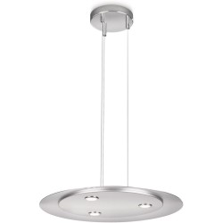 Philips Ledino Avance hromirani LED luster sa tri okrugla izvora svetlosti i podesivom visinom