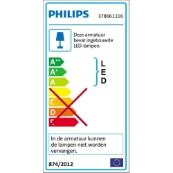 Philips Ledino Avance hromirani LED luster sa tri okrugla izvora svetlosti i podesivom visinom