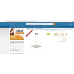 Philips Ledino Avance hromirani LED luster sa tri okrugla izvora svetlosti i podesivom visinom