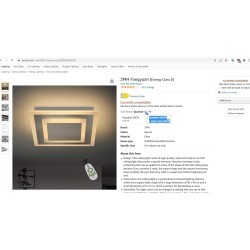 ZMH Fangyuan kvadratna LED plafonjera 41W sa daljinskim upravljačem outlet
