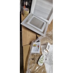 ZMH Fangyuan kvadratna LED plafonjera 40 cm sa daljinskim upravljačem, naprsla i odvarena