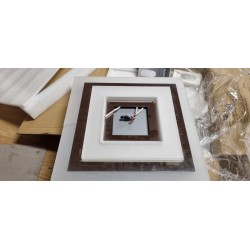 ZMH Fangyuan kvadratna LED plafonjera 40 cm sa daljinskim upravljačem, naprsla i odvarena