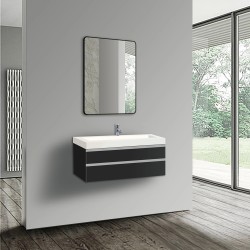 Mat crni aluminijumski ram Loftscape Living dimenzija 80x60 cm outlet