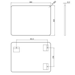 Mat crni aluminijumski ram Loftscape Living dimenzija 80x60 cm outlet