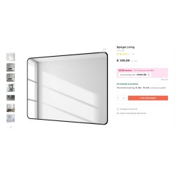 Mat crni aluminijumski ram Loftscape Living dimenzija 80x60 cm outlet