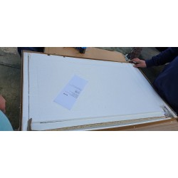 Trendteam Ole belo zidno ogledalo 91x62 cm sa polomljenom ogledalskom površinom