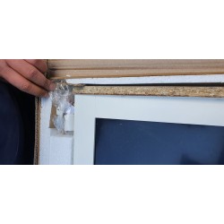 Trendteam Ole belo zidno ogledalo 91x62 cm sa polomljenom ogledalskom površinom