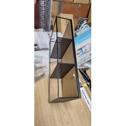 Umbra Cubiko crno zidno ogledalo sa skrivenim policama za odlaganje dimenzija 30x13x62 cm