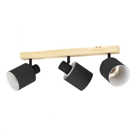 EGLO Batallas 43642 plafonska lampa drvo i crni metal