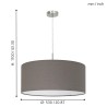 OUTLET Eglo Pasteri Visilica | Cubanit Siva 53cm