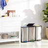 Set dve metalne kante za reciklažu 15L žuta i plava Amazon Basics outlet