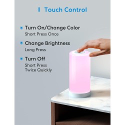 Meross MSL430HK pametna pametna Wi-Fi ambijentalna lampa sa RGB osvetljenjem i kontrolom na dodir
