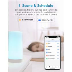 Meross MSL430HK pametna pametna Wi-Fi ambijentalna lampa sa RGB osvetljenjem i kontrolom na dodir