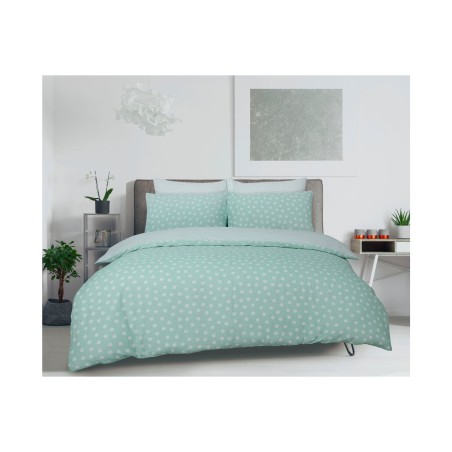 Sleepdown Polka Dot Mint reverzibilna posteljina sa tufnama 260x220 cm outlet