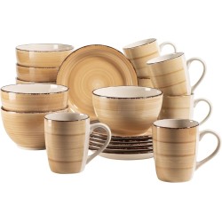 Maser Lumaca Set Od 18 Delova Za 6 Osoba,stoneware, Bež | Outlet BGD