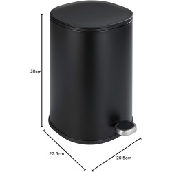 Crna Wenko Nant metalna kanta za otpad od 5 litara sa pedalom i Easy Close sistemom outlet