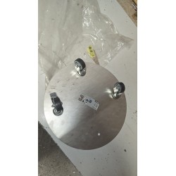 Wagner Alaska okrugla aluminijumska kolica za saksije prečnika 38 cm kojima fali jedan točak
