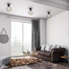 Crna B.K.Licht retro plafonska lampa sa metalnim žičanim abažurom i E27 grlom