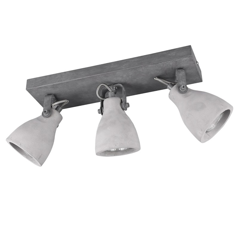 Trio Concrete plafonska spot lampa 3xGU10 u betonskom izgledu sa polomljena sva tri abažura