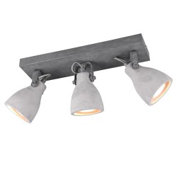 Trio Concrete plafonska spot lampa 3xGU10 u betonskom izgledu sa polomljena sva tri abažura