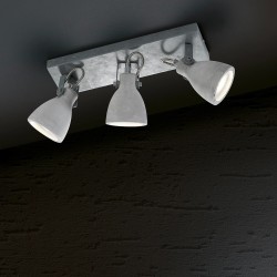 Trio Concrete plafonska spot lampa 3xGU10 u betonskom izgledu sa polomljena sva tri abažura
