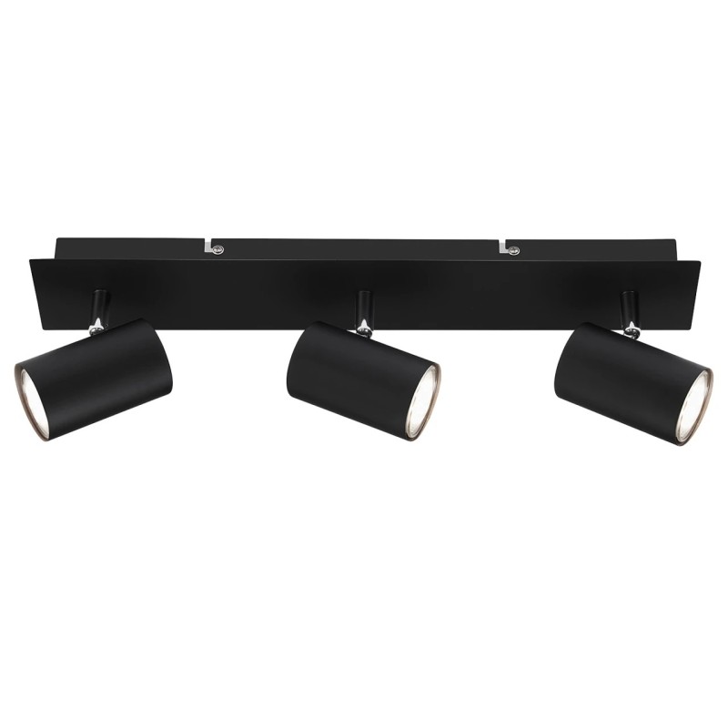 Crna metalna plafonska lampa Briloner Run sa 3 podesiva spota outlet