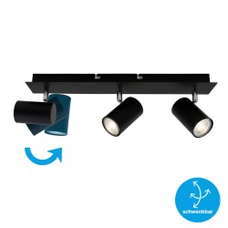 OUTLET Briloner Run Spot Lampa 3xGU10 Crna | Outlet BGD