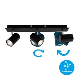 OUTLET Briloner Run Spot Lampa 3xGU10 Crna | Outlet BGD