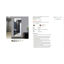 OUTLET Art Deco Aluminijumski Ram 163x54cm - Crni | Outlet BGD