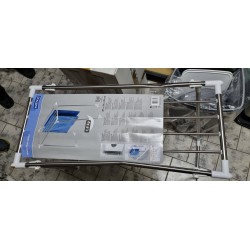 Wenko Profi Single sklopiva sušilica za veš od nerđajućeg čelika 87x79x39 cm sa blagim iskrivljenjem