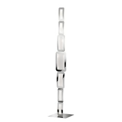 Wofi Saga LED podna lampa u hrom boji visine 136 cm