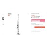 Wofi Saga LED podna lampa u hrom boji visine 136 cm