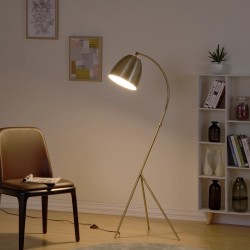 Loistaa Lykke podna lampa od brušenog gvožđa u boji mesinga sa oštećenim zglobom abažura outlet